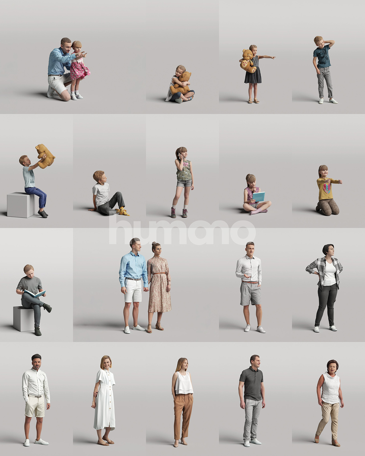 Humans In 3d Vol.05 Casual – Humano 3D – 3d People Collections
