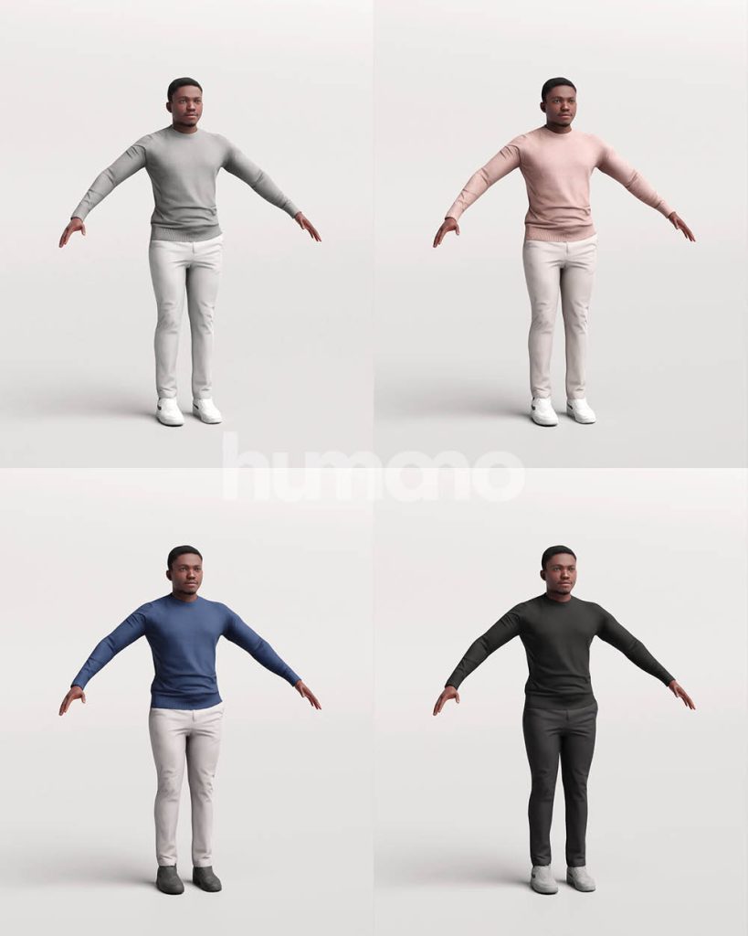 Rigged 064-4893 Man – Humano 3D – 3d People Collections