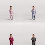Animated 013-4339 OS2 Kid Standing with Phone