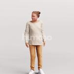 Animated 027-4382 SL2 Girl Standing Listening