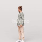 Animated 027-4382 SL2 Girl Standing Listening