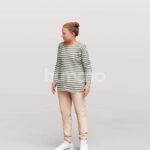 Animated 027-4382 SL2 Girl Standing Listening