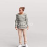 Animated 027-4382 SL2 Girl Standing Listening