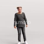 Animated 027-4382 ST4 Girl Standing Talking