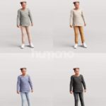 Animated 027-4382 ST4 Girl Standing Talking