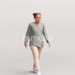 Animated 027-4382 W3 Girl Walking