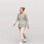 Animated 027-4382 W3 Girl Walking