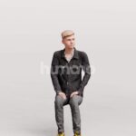 Animated 033-3219 S1 Man Sitting