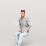 Animated 034-1821 S2 Man Sitting