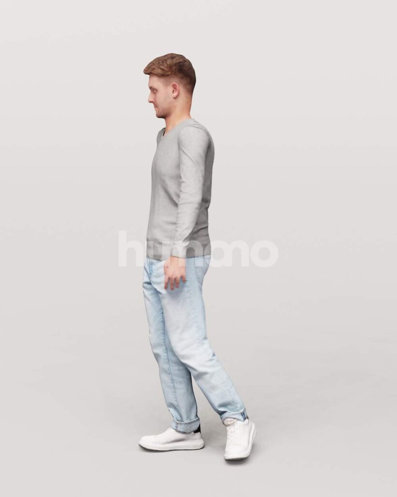 Random Human Moving Animated 034-1821 SM2 Man Moving Around – Humano 3D – 3d People Collections