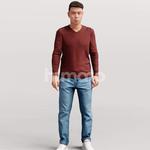 Animated 040-1821 SI1 Man Standing Idle