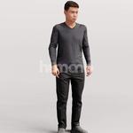 Animated 040-1821 SL1 Man Standing Listening