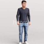 Animated 040-1821 SL1 Man Standing Listening