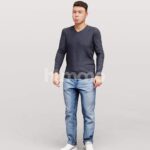 Animated 040-1821 SL1 Man Standing Listening