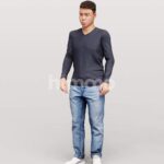 Animated 040-1821 SL1 Man Standing Listening