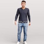 Animated 040-1821 ST5 Man Standing Talking