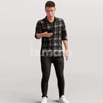 Animated 040-1847 OS2 Man Standing with Phone