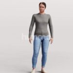 Animated 043-3378 SI4 Woman Standing Idle