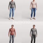 Animated 043-3378 SI4 Woman Standing Idle