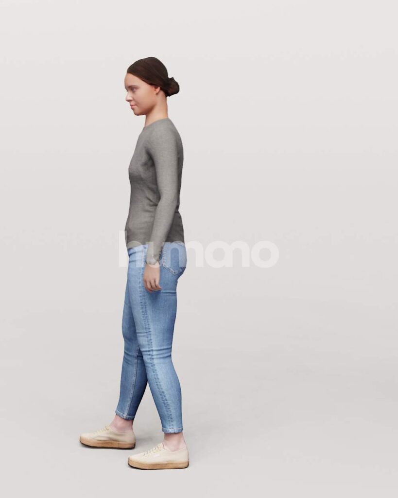 Animated 043-3378 SM1 Woman Moving Around – Humano 3D – 3d People ...