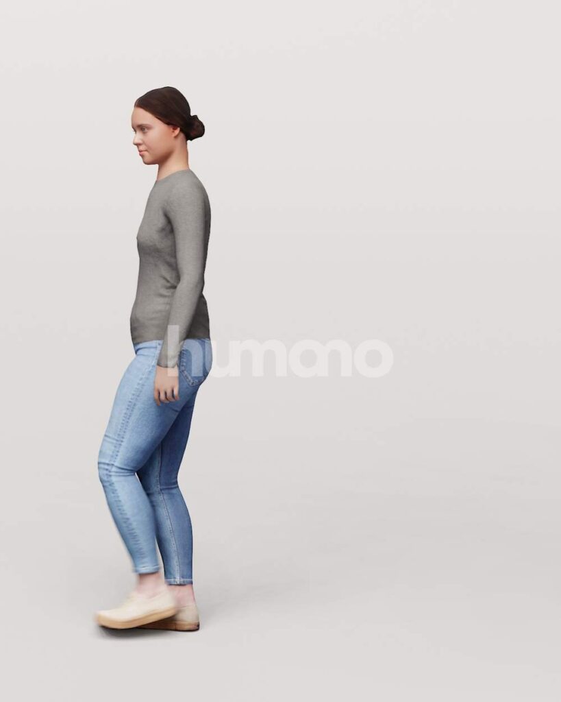 Animated 043-3378 SM1 Woman Moving Around – Humano 3D – 3d People ...