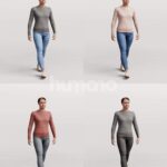 Animated 043-3378 W1 Woman Walking