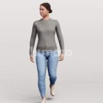 Animated 043-3378 W1 Woman Walking