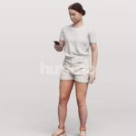 Animated 043-3497 OS2 Woman Standing with Phone