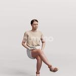Animated 043-3497 S3 Woman Sitting