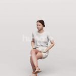 Animated 043-3497 S3 Woman Sitting
