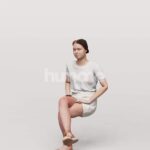 Animated 043-3497 S3 Woman Sitting