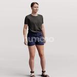 Animated 043-3497 SL3 Woman Standing Listening