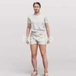 Animated 043-3497 SL3 Woman Standing Listening