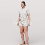 Animated 043-3497 SL3 Woman Standing Listening