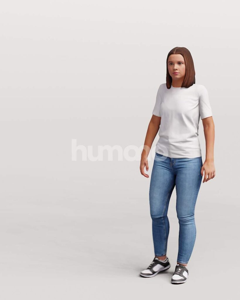 Animated 045-3658 SM3 Woman Moving Around – Humano 3D – 3d People ...