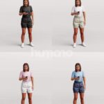 Animated 045-3693 OS2 Woman Standing with Phone