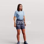 Animated 045-3693 SL3 Woman Standing Listening