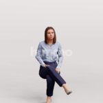 Animated 045-3745 S3 Woman Sitting