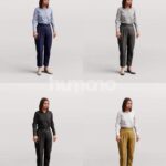 Animated 045-3745 SL1 Woman Standing Listening