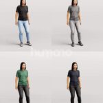 Animated 048-3658 SI3 Woman Standing Idle