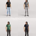 Animated 048-3658 SL2 Woman Standing Listening