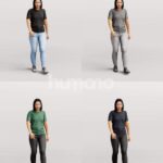 Animated 048-3658 W4 Woman Walking