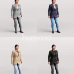 Animated 051-5534 SL3 Woman Standing Listening