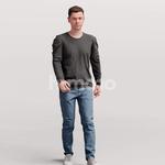 Animated 053-2187 W4 Man Walking