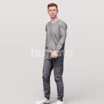 Animated 053-2187 W4 Man Walking