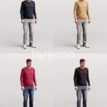 Animated 056-2632 SL1 Man Standing Listening