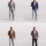 Animated 063-2861 OS2 Man Standing with Phone