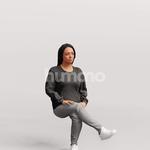 Animated 080-4502 S3 Woman Sitting