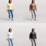 Animated 080-4502 SI3 Woman Standing Idle