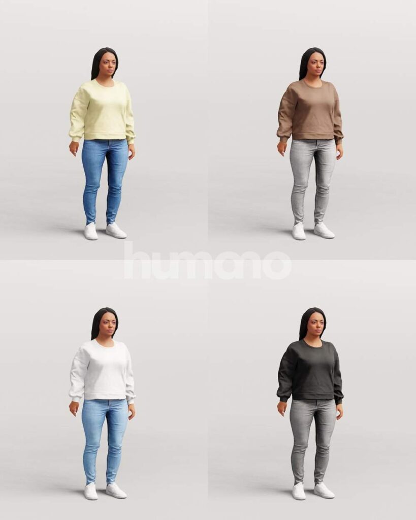 Animated 080-4502 SM1 Woman Moving Around – Humano 3D – 3d People ...